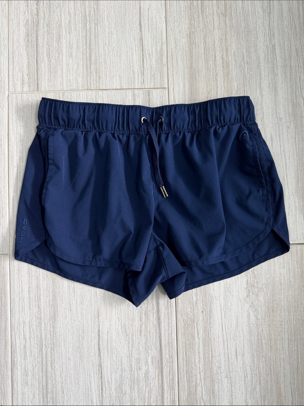 Head Women's Navy Athletic Shorts with Drawstring Waist size large run workout